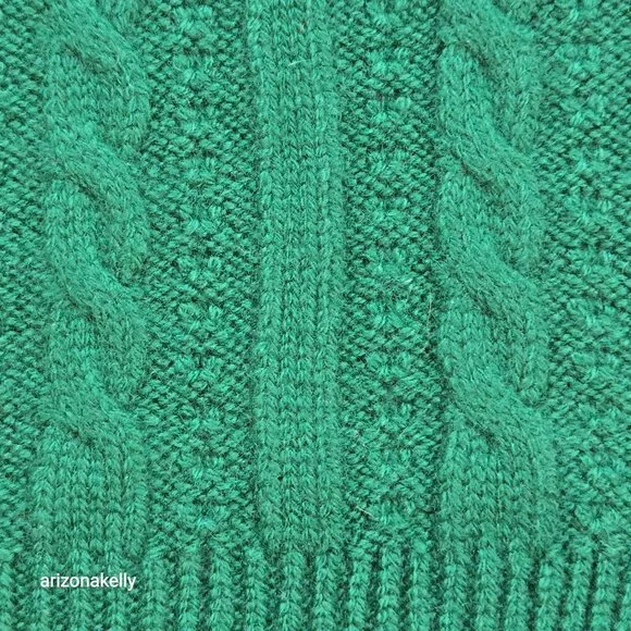 NWOT Pendleton Cashmere Cable Knit Scarf Green - Picture 9 of 13
